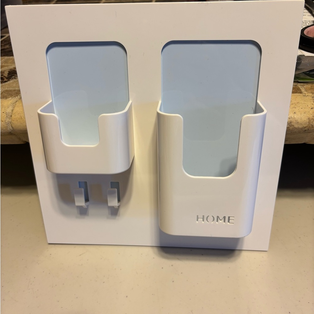 Wall Mount Phone Holder - White. Used
